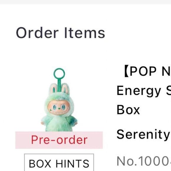 Pop Mart Big Into Energy Labubu Plush Pendant Bag Charm (Serenity) - Picture 3 of 3